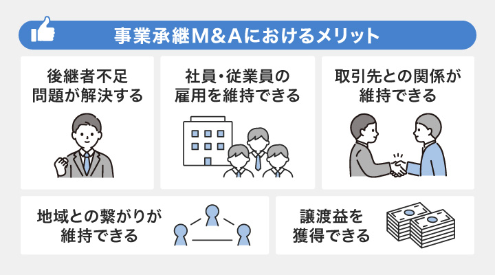 事業継承M&Aにおけるメリット